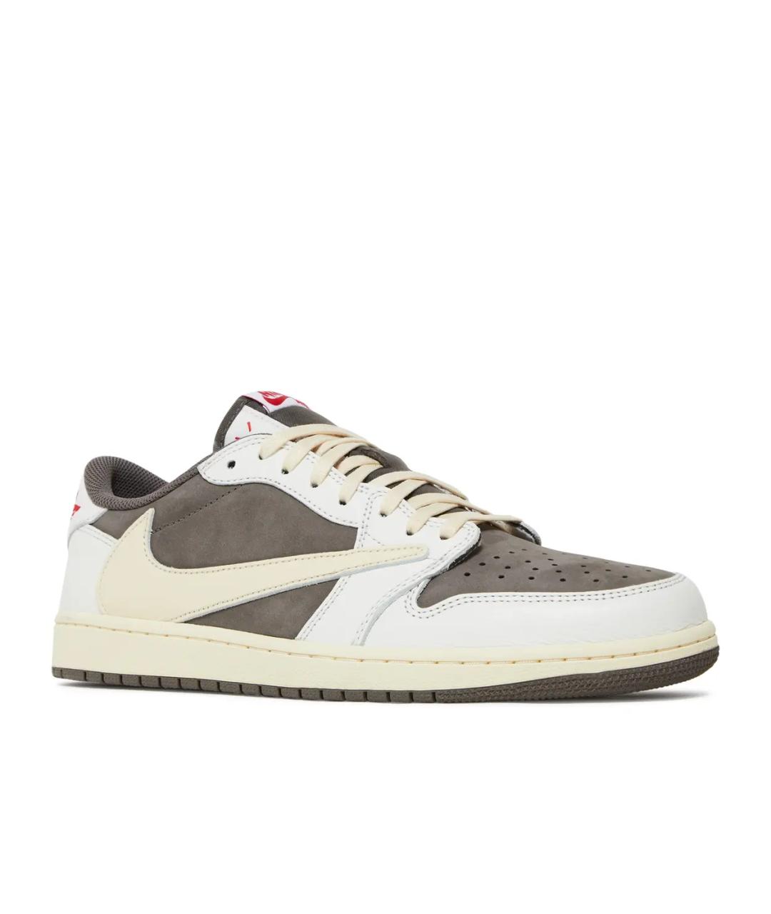 JORDAN Коричневые кожаные кеды, фото 2