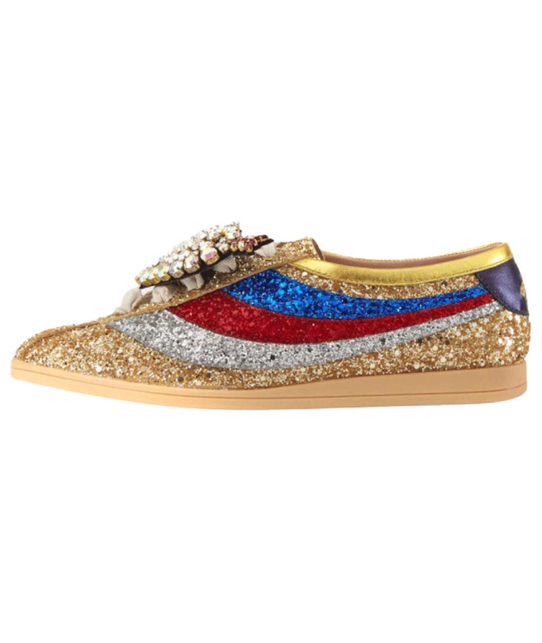 GUCCI Золотые кеды, фото 2