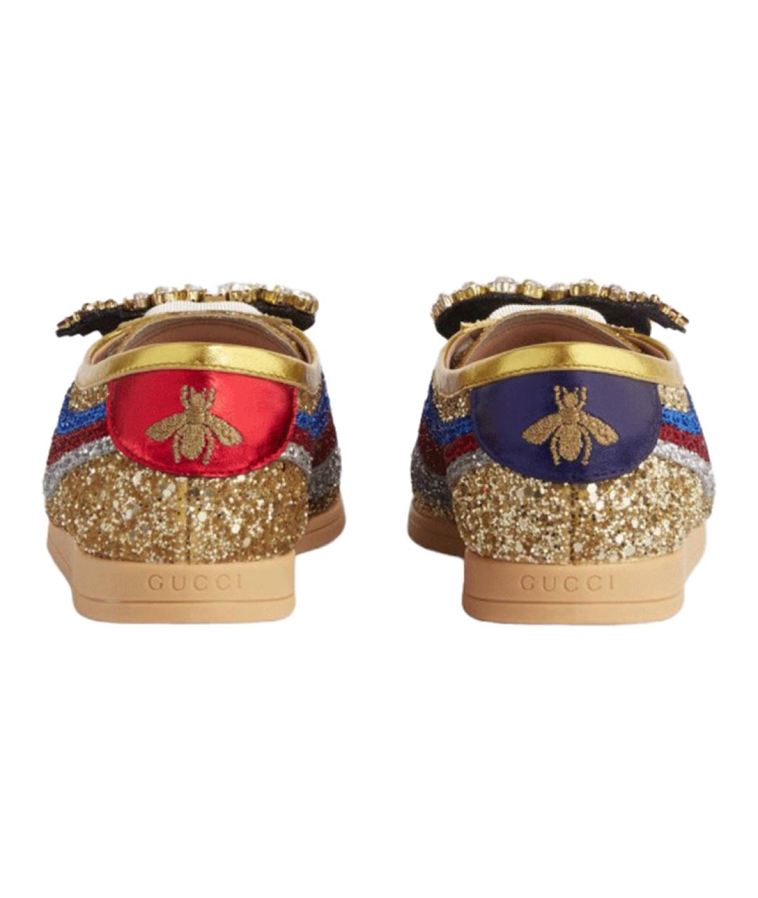 GUCCI Золотые кеды, фото 4