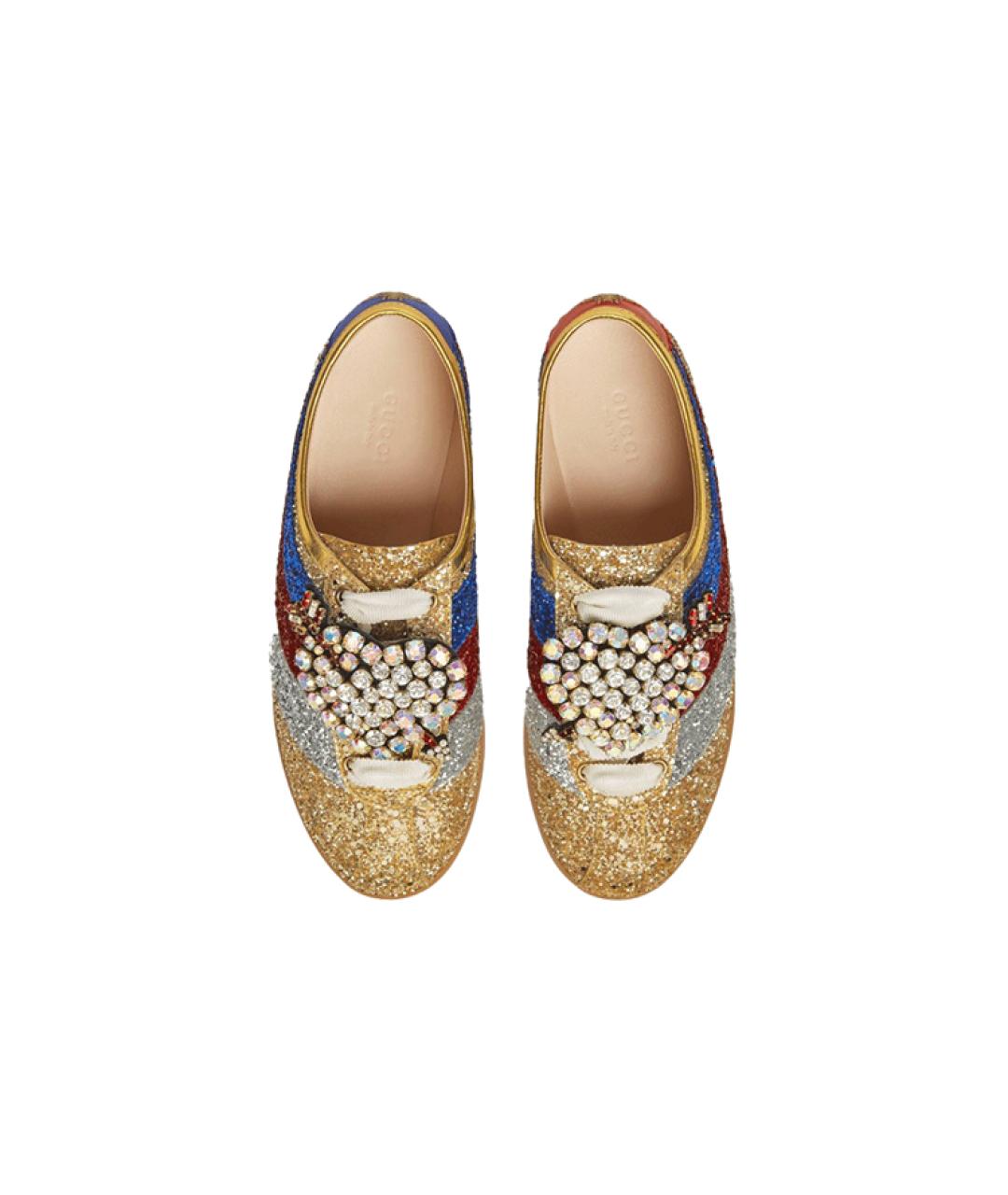 GUCCI Золотые кеды, фото 3
