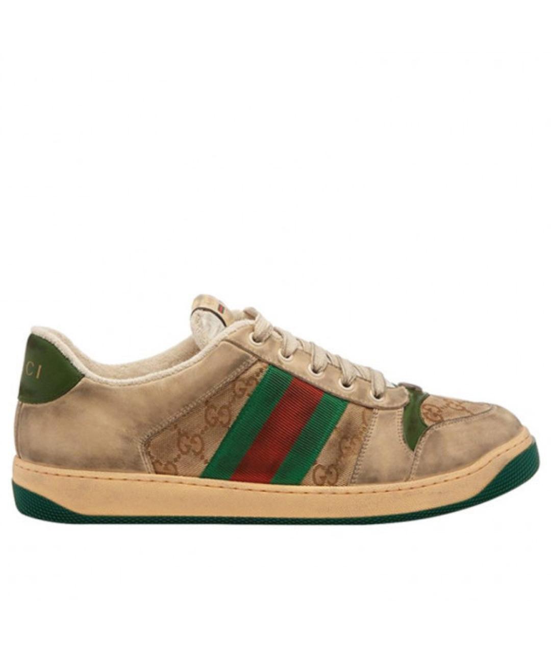 GUCCI Бежевые низкие кроссовки / кеды, фото 1
