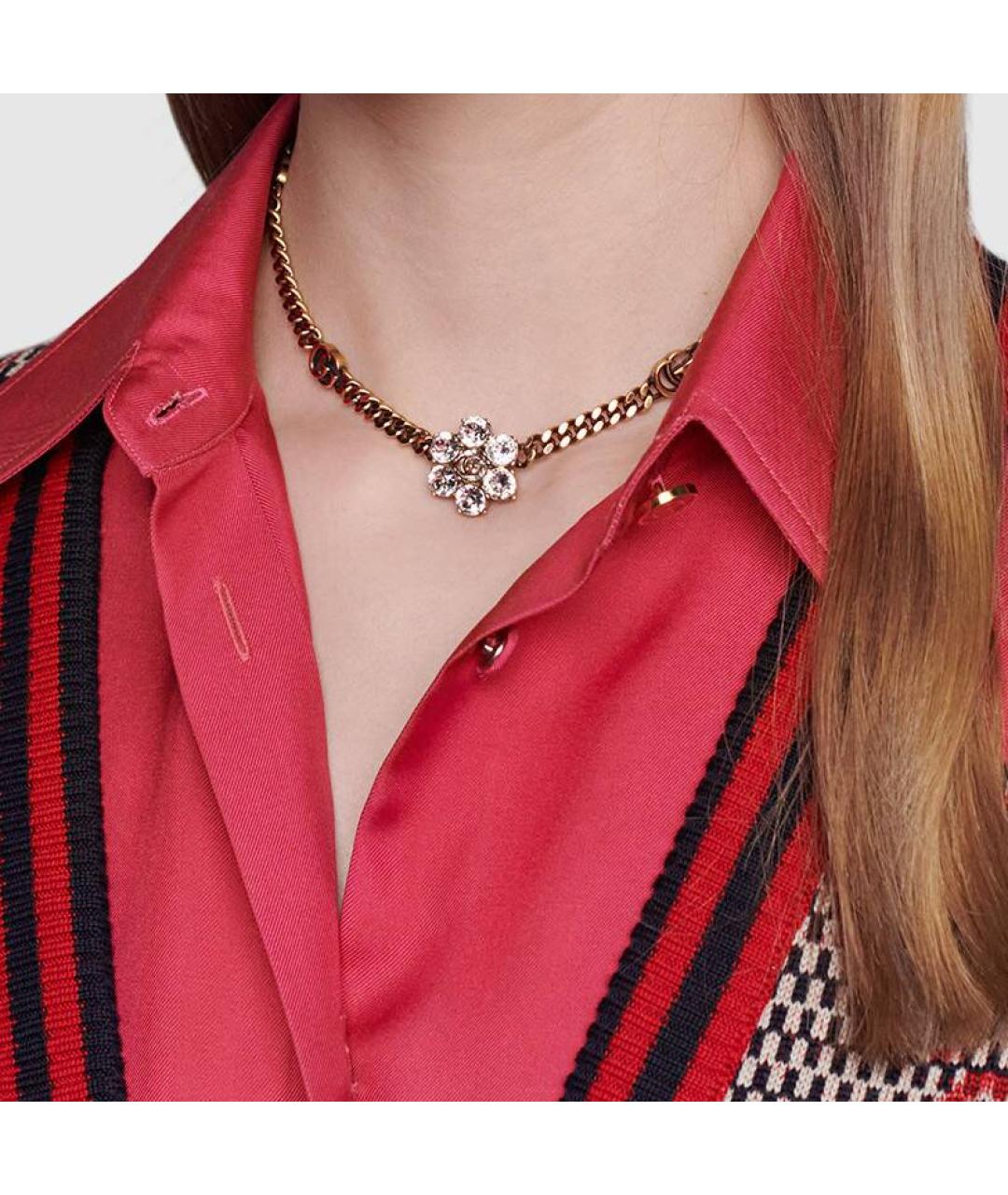 GUCCI Золотая металлическая цепочка, фото 3