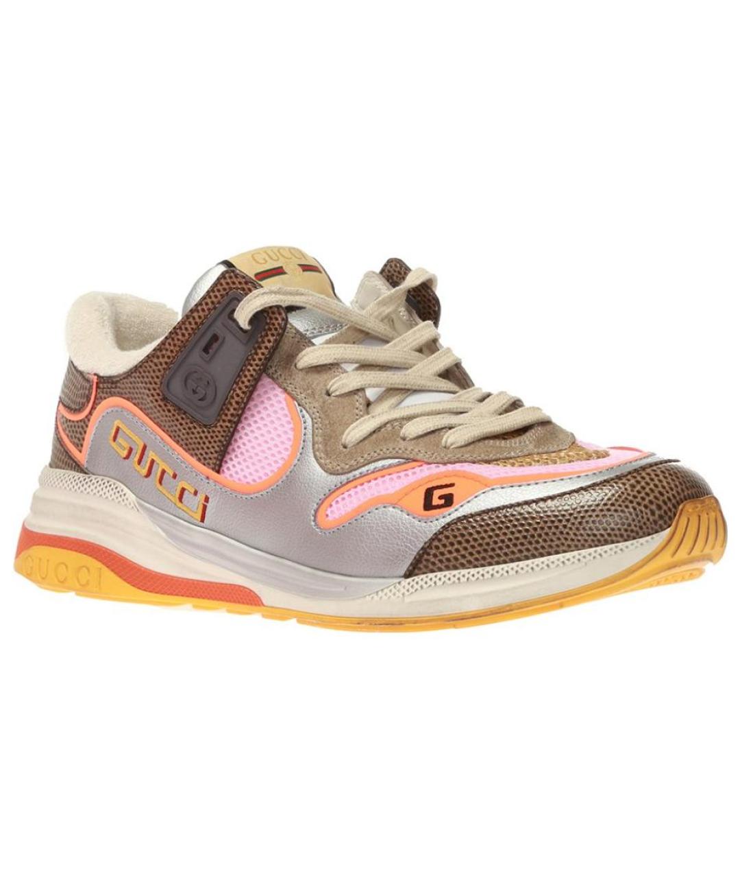 GUCCI Коричневые кроссовки, фото 3