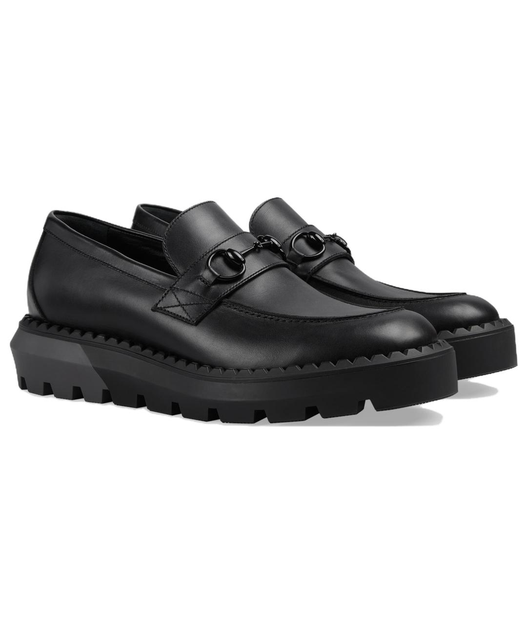 GUCCI Черные кожаные лоферы, фото 3