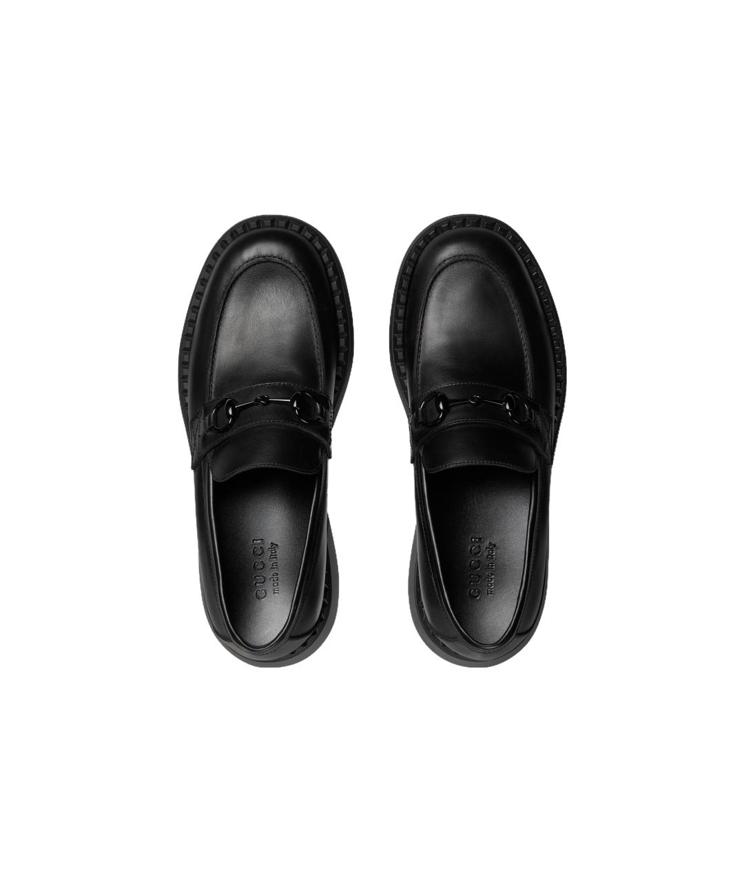 GUCCI Черные кожаные лоферы, фото 4