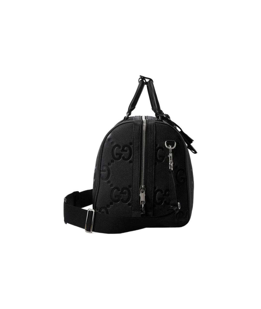 GUCCI Черная кожаная дорожная/спортивная сумка, фото 4