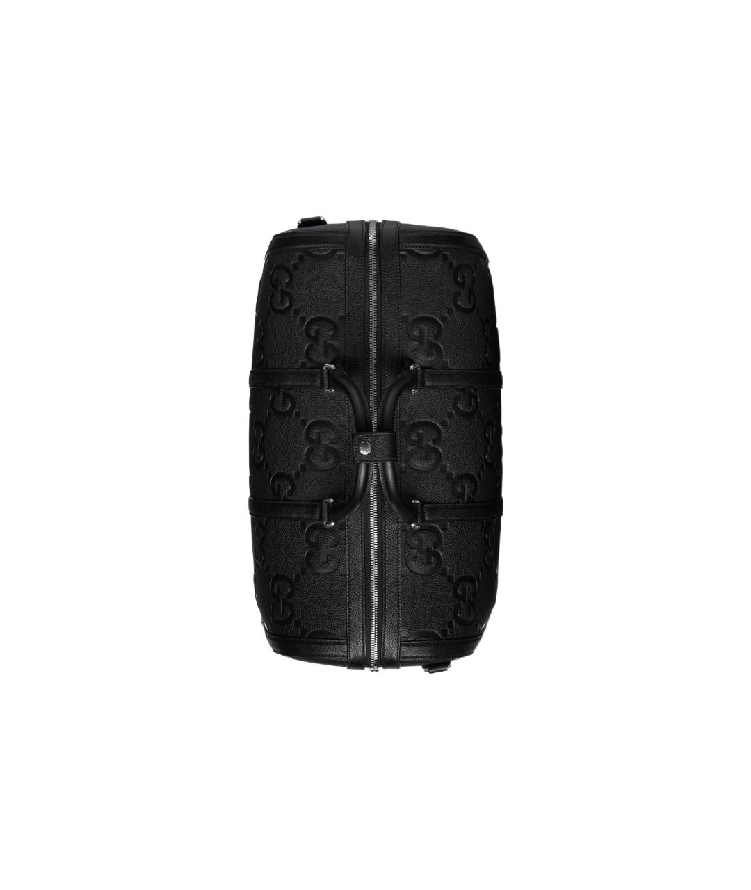 GUCCI Черная кожаная дорожная/спортивная сумка, фото 5