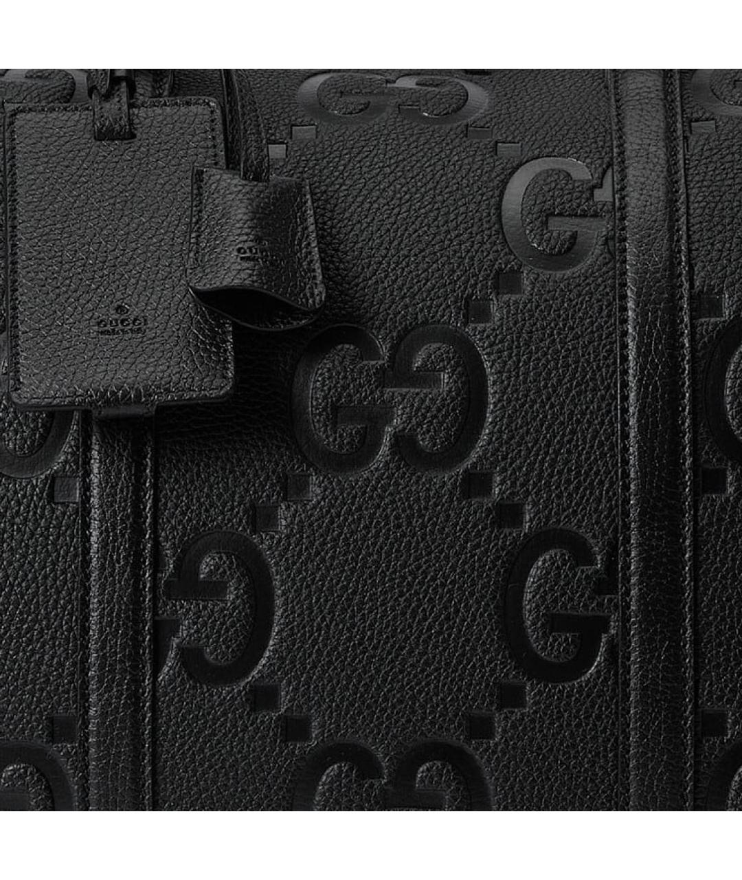 GUCCI Черная кожаная дорожная/спортивная сумка, фото 8