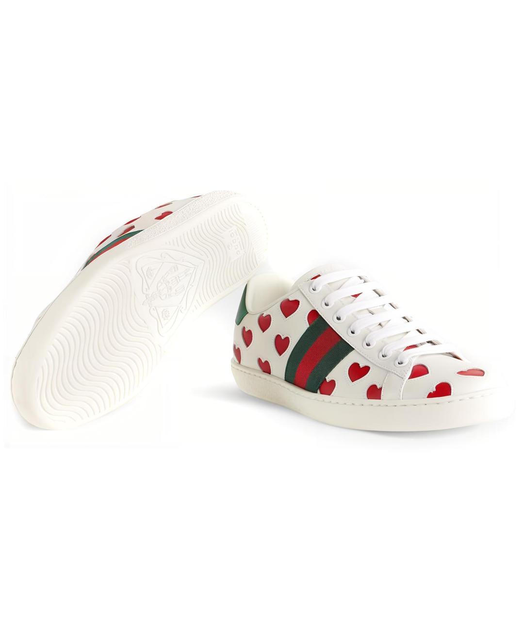 GUCCI Белые кеды, фото 6