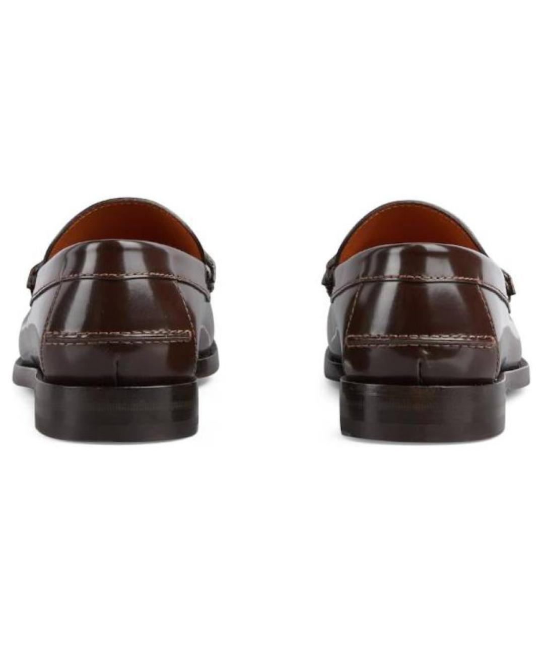 GUCCI Коричневые кожаные лоферы, фото 4
