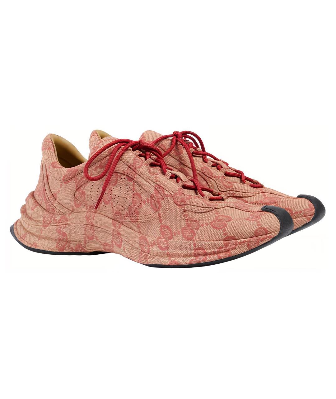 GUCCI Розовые низкие кроссовки / кеды, фото 3