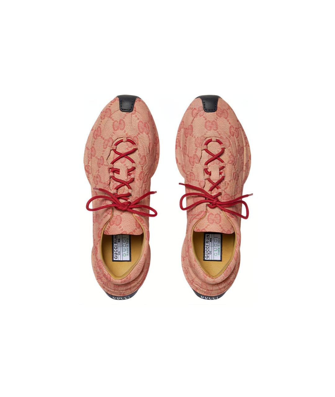 GUCCI Розовые низкие кроссовки / кеды, фото 4