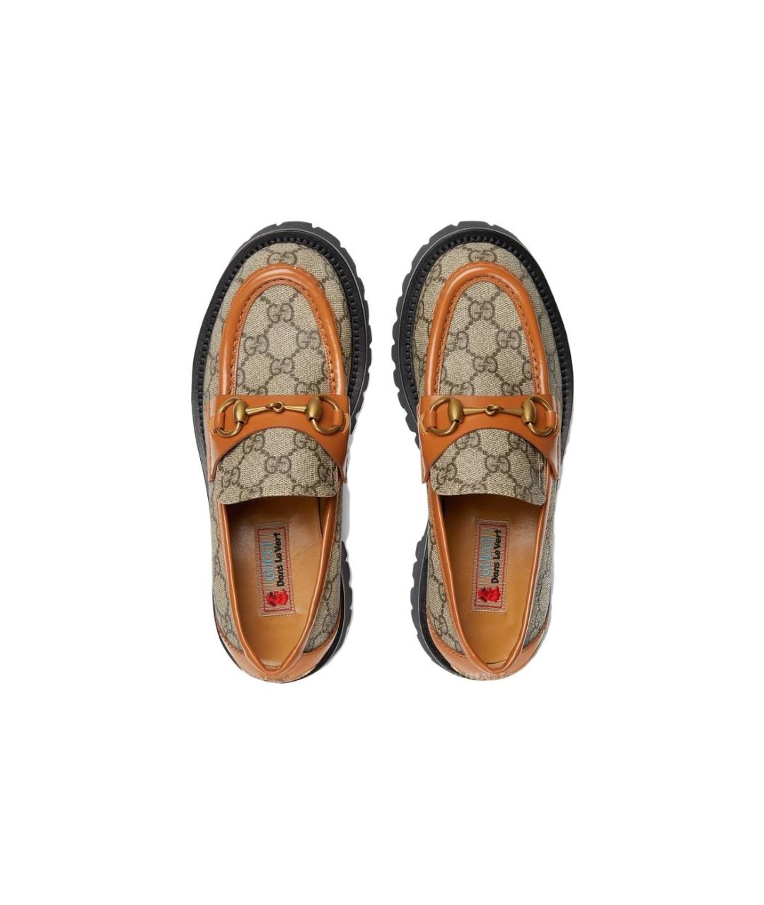GUCCI Бежевые лоферы, фото 4