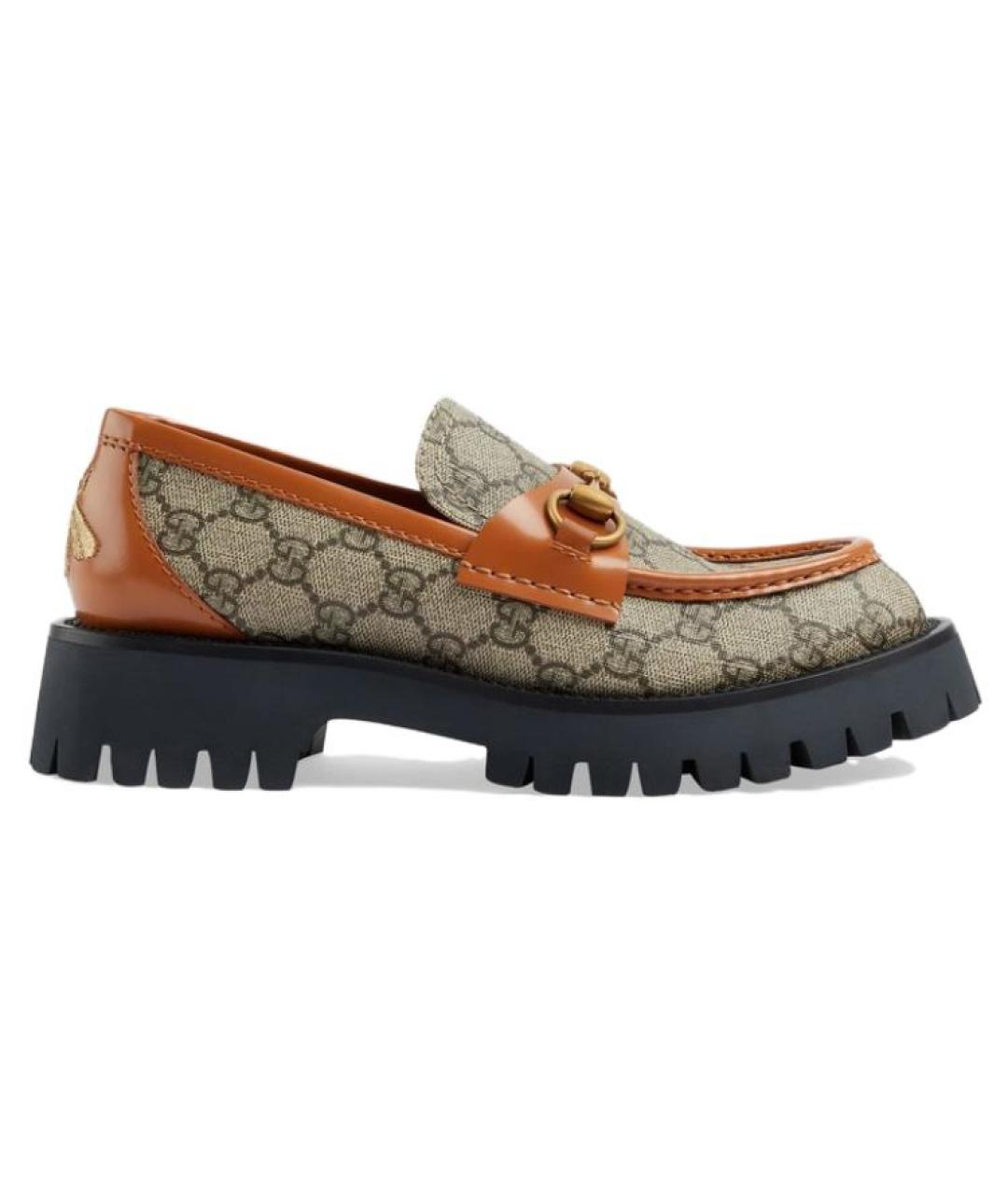 GUCCI Бежевые лоферы, фото 1