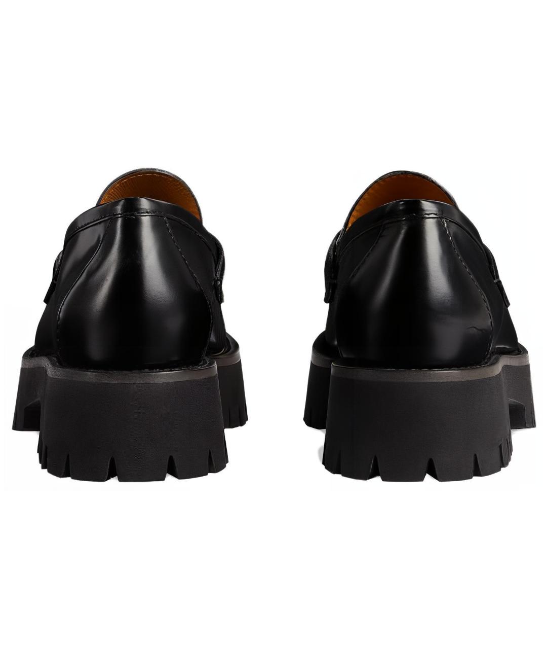 GUCCI Черные кожаные лоферы, фото 5