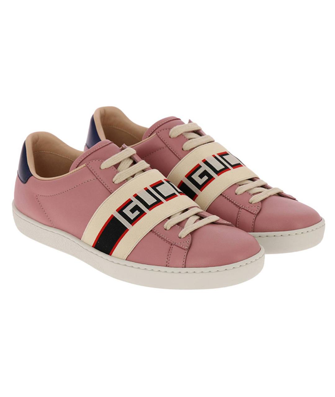 GUCCI Розовые кеды, фото 4