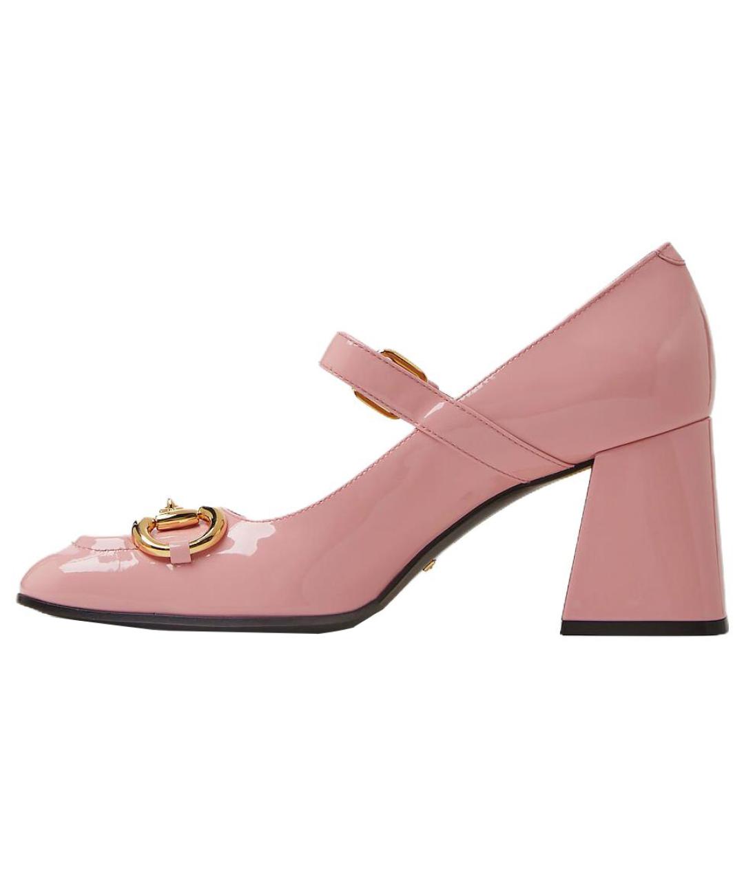GUCCI Розовые кожаные туфли, фото 2