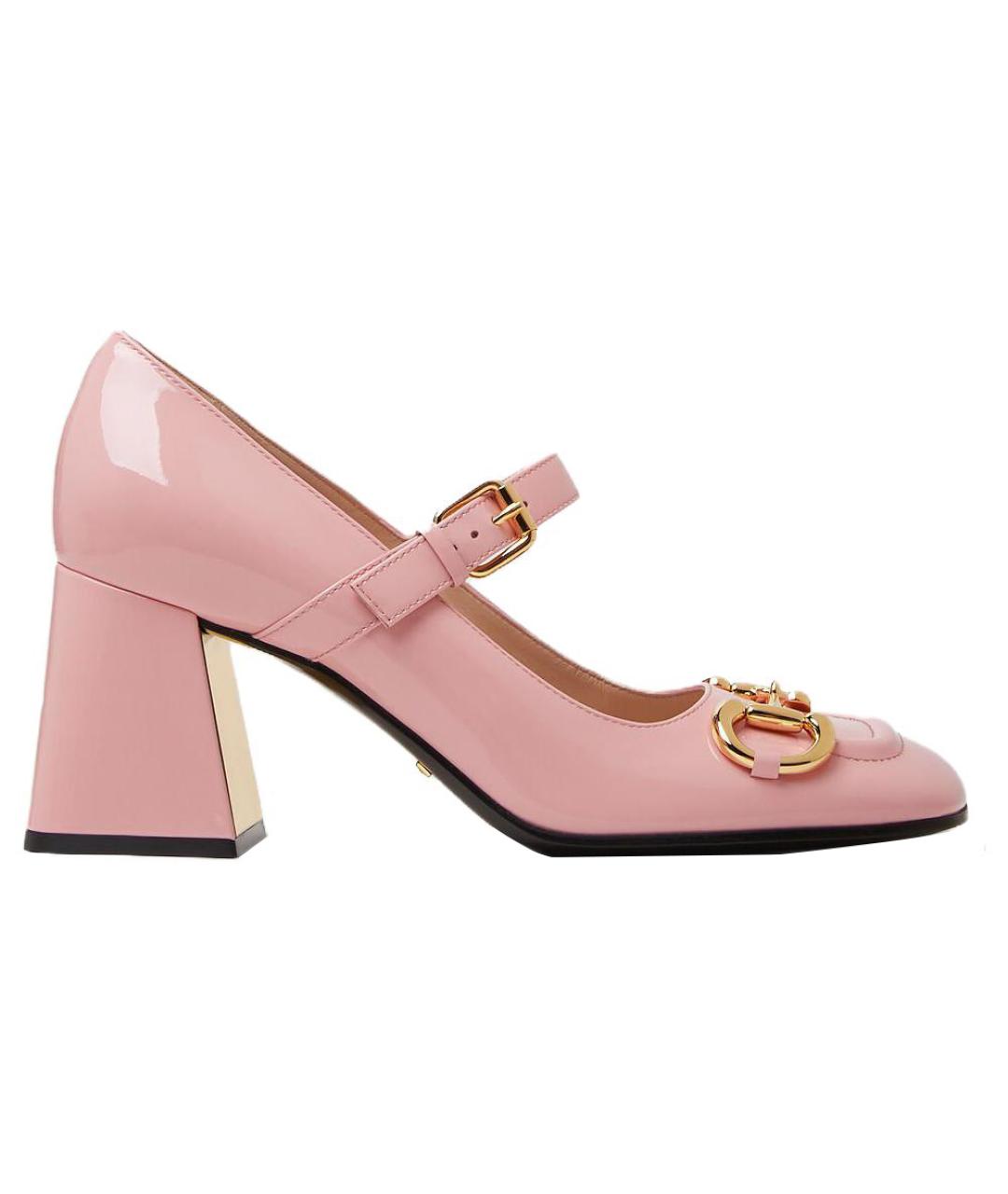 GUCCI Розовые кожаные туфли, фото 1