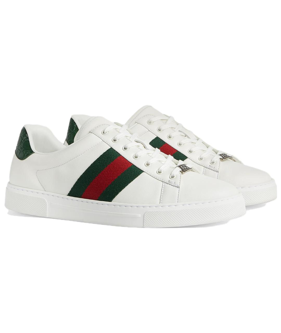 GUCCI Белые низкие кроссовки / кеды, фото 3