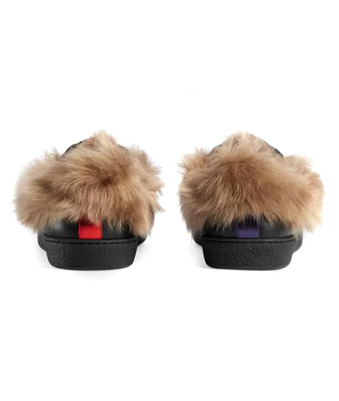 GUCCI Черные низкие кроссовки / кеды, фото 5