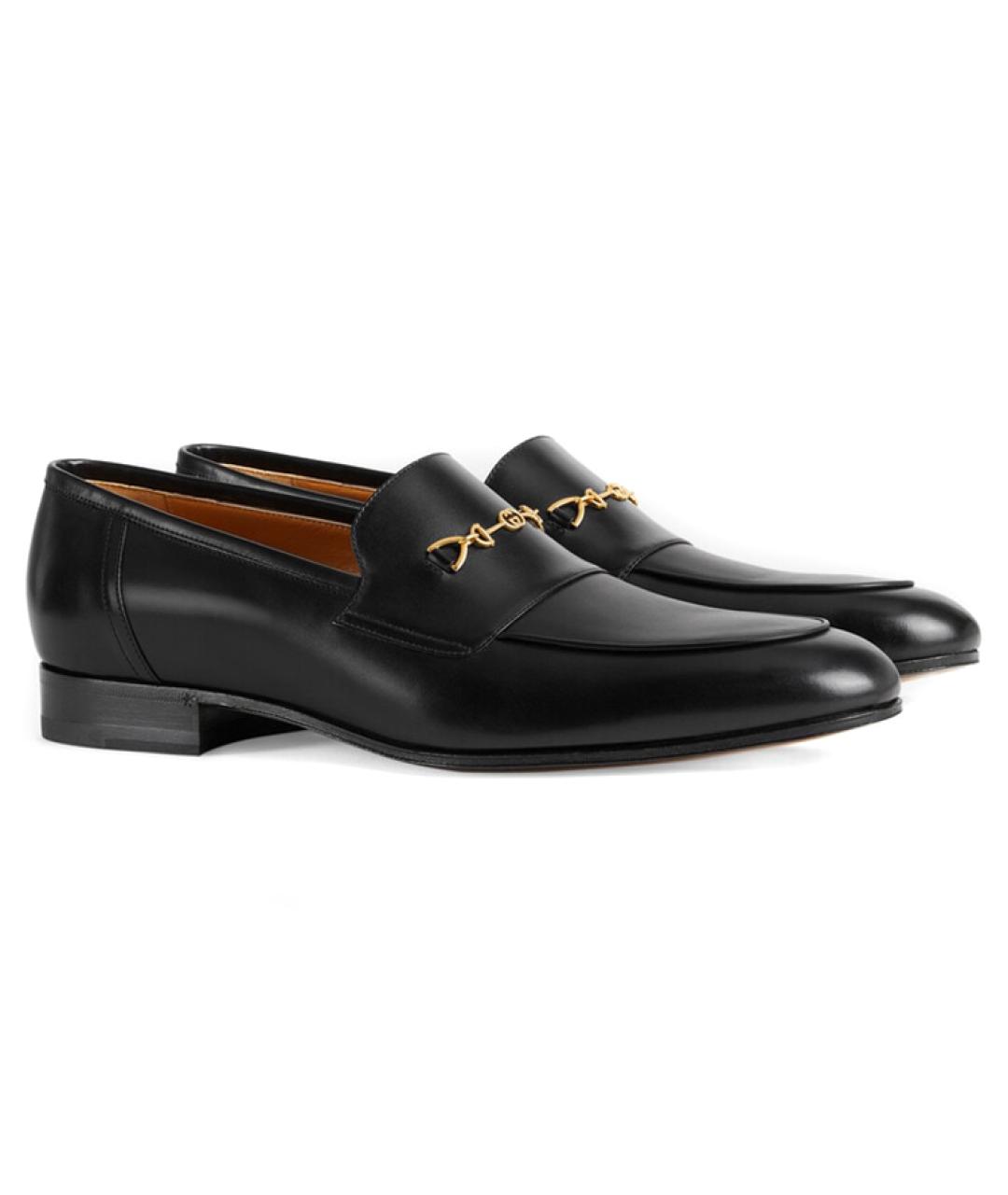 GUCCI Черные кожаные лоферы, фото 2