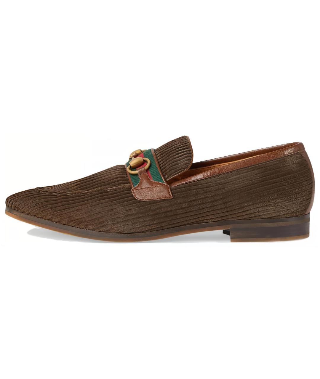 GUCCI Коричневые лоферы, фото 6