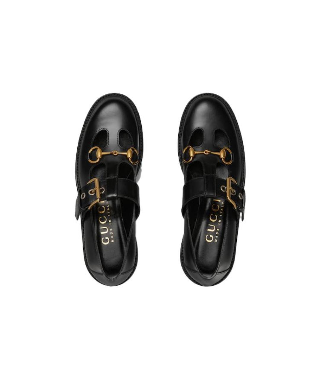 GUCCI Черные кожаные лоферы, фото 4