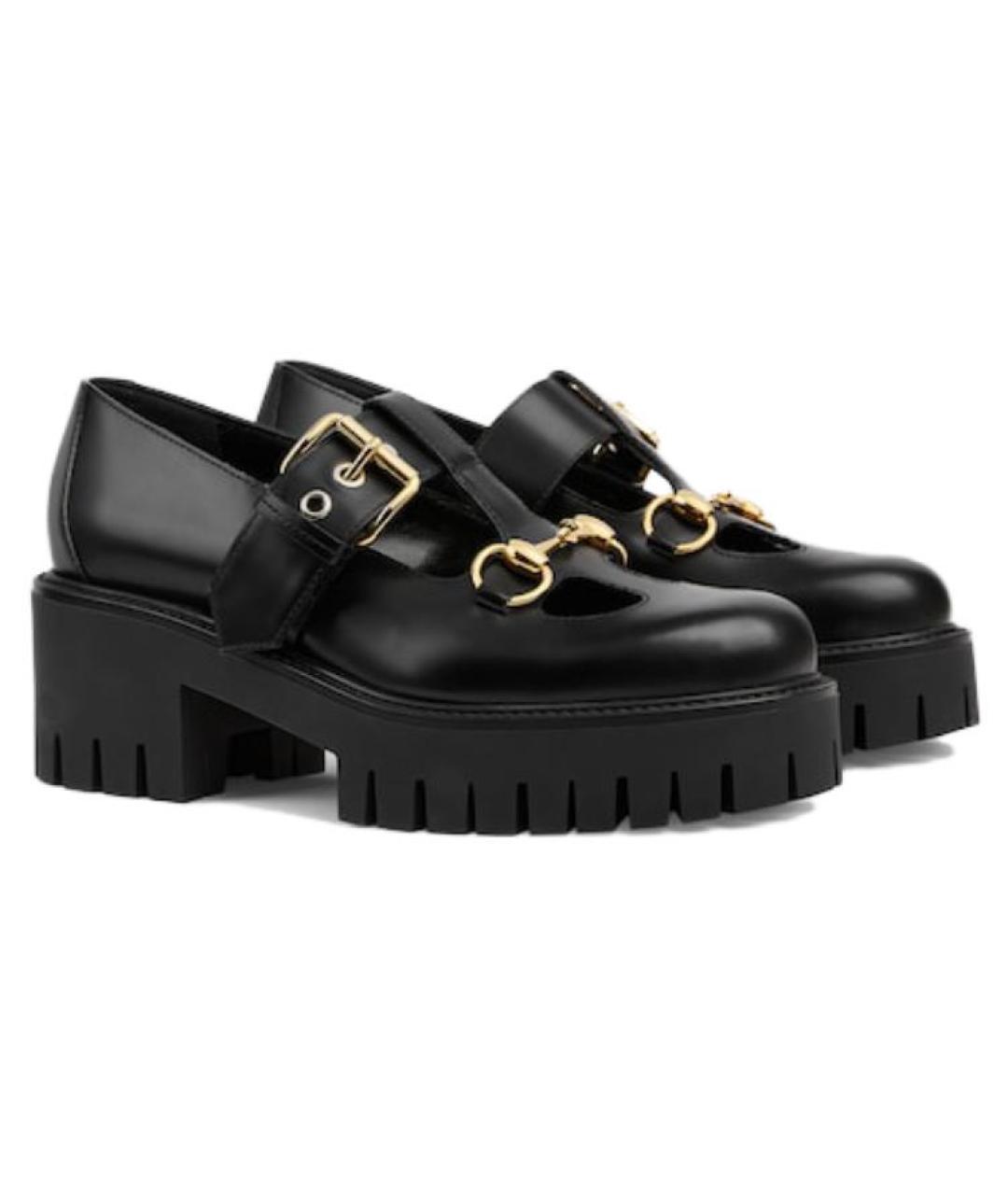 GUCCI Черные кожаные лоферы, фото 3