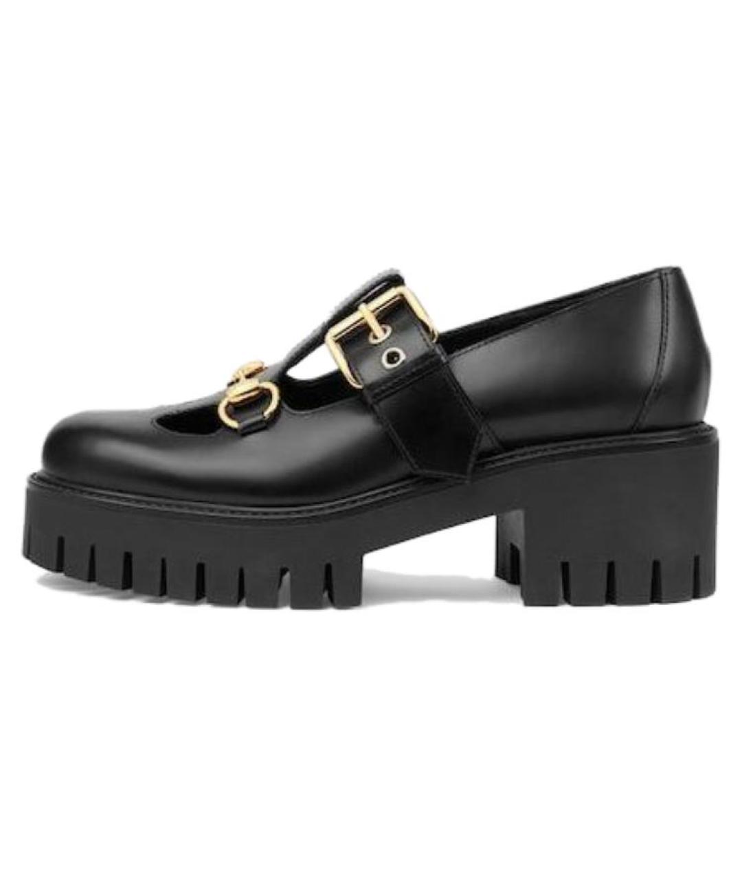 GUCCI Черные кожаные лоферы, фото 2