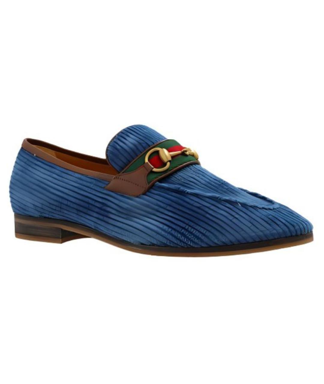 GUCCI Синие лоферы, фото 3