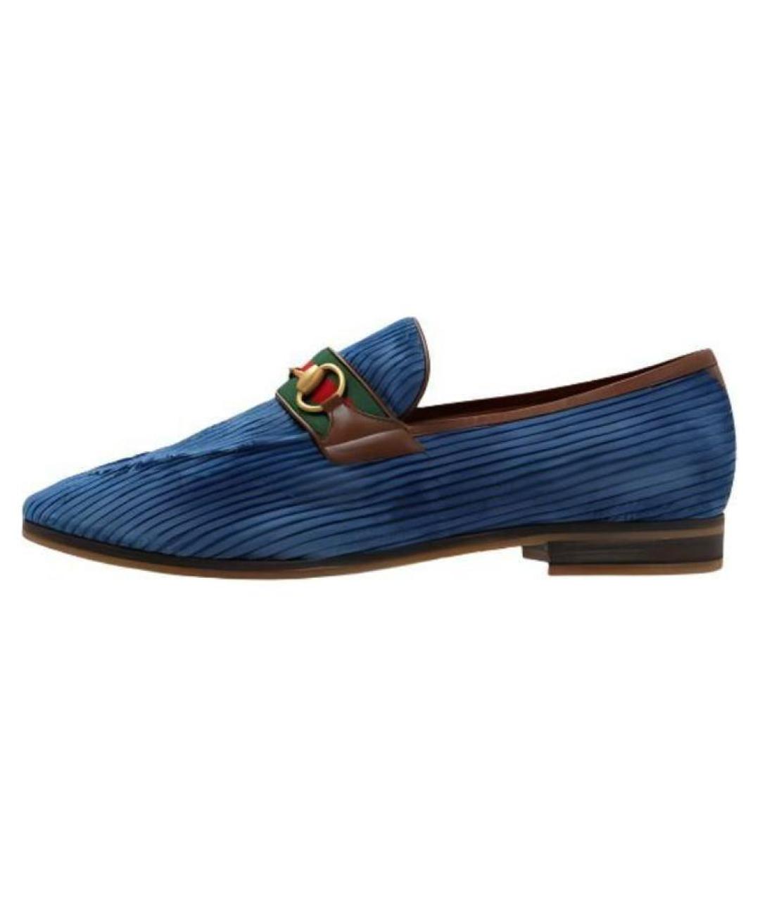 GUCCI Синие лоферы, фото 2