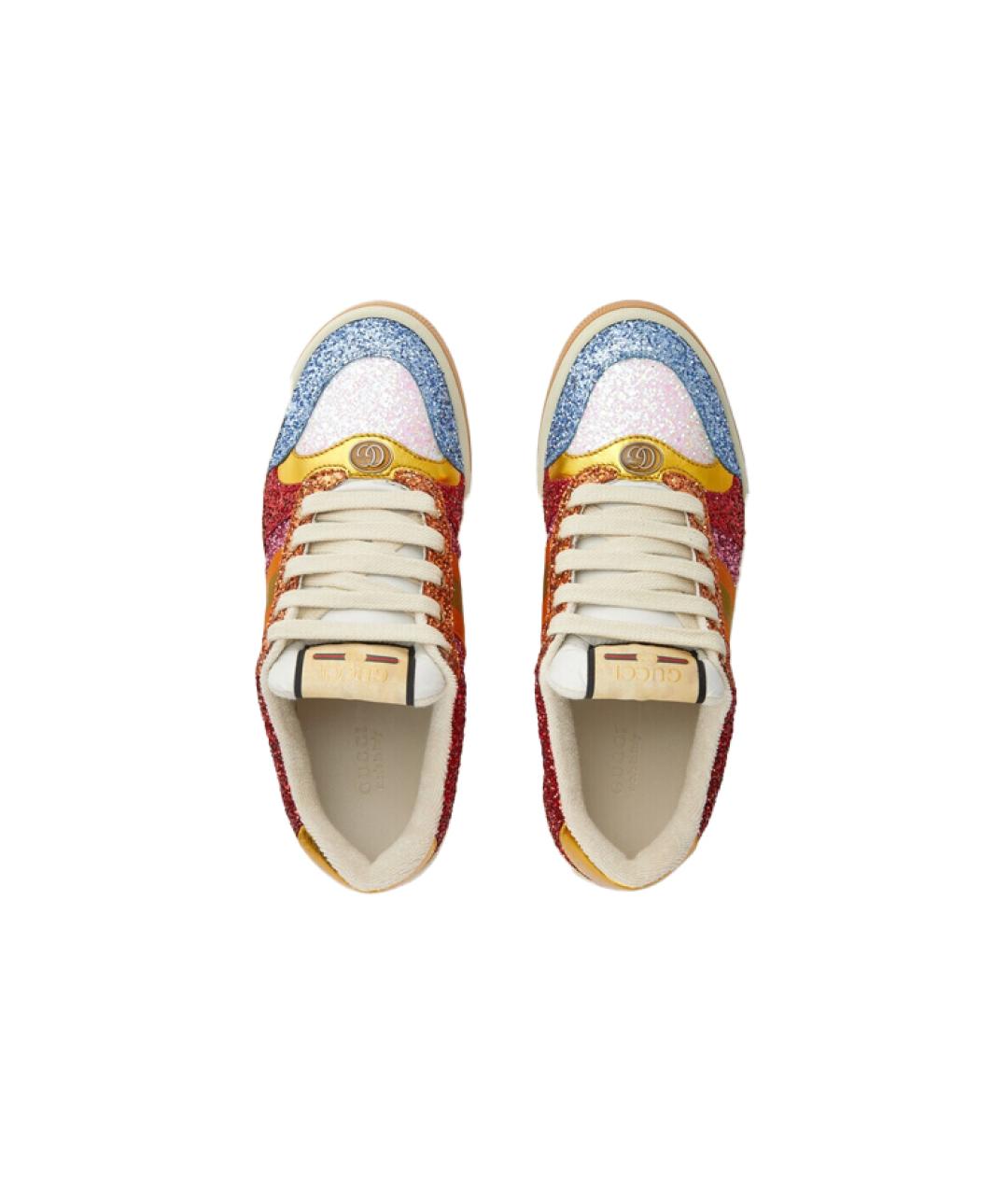 GUCCI Оранжевое кеды, фото 4