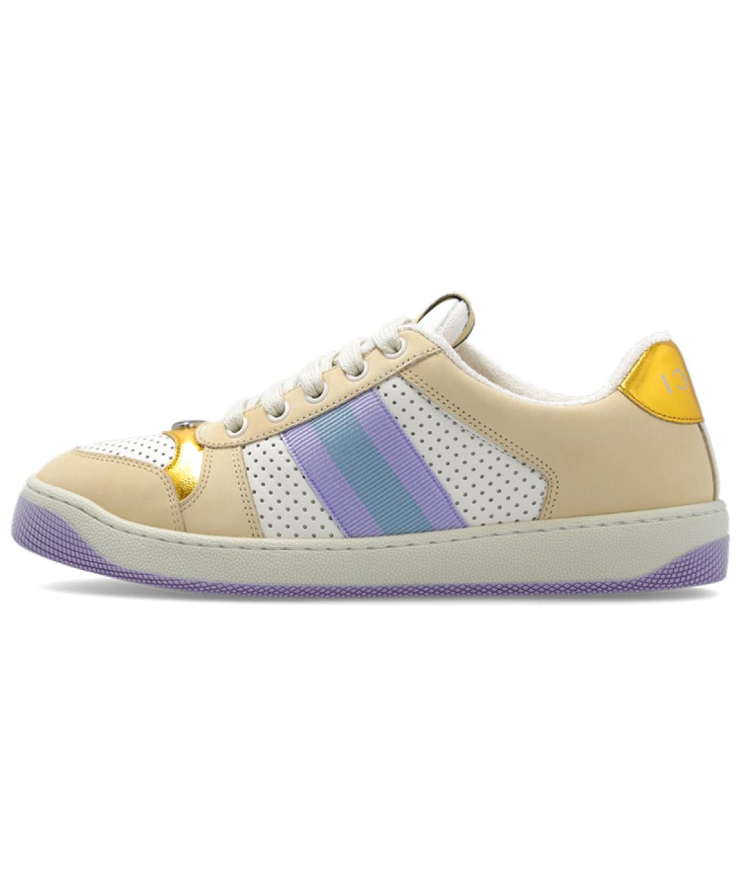 GUCCI Мульти кожаные кроссовки, фото 2