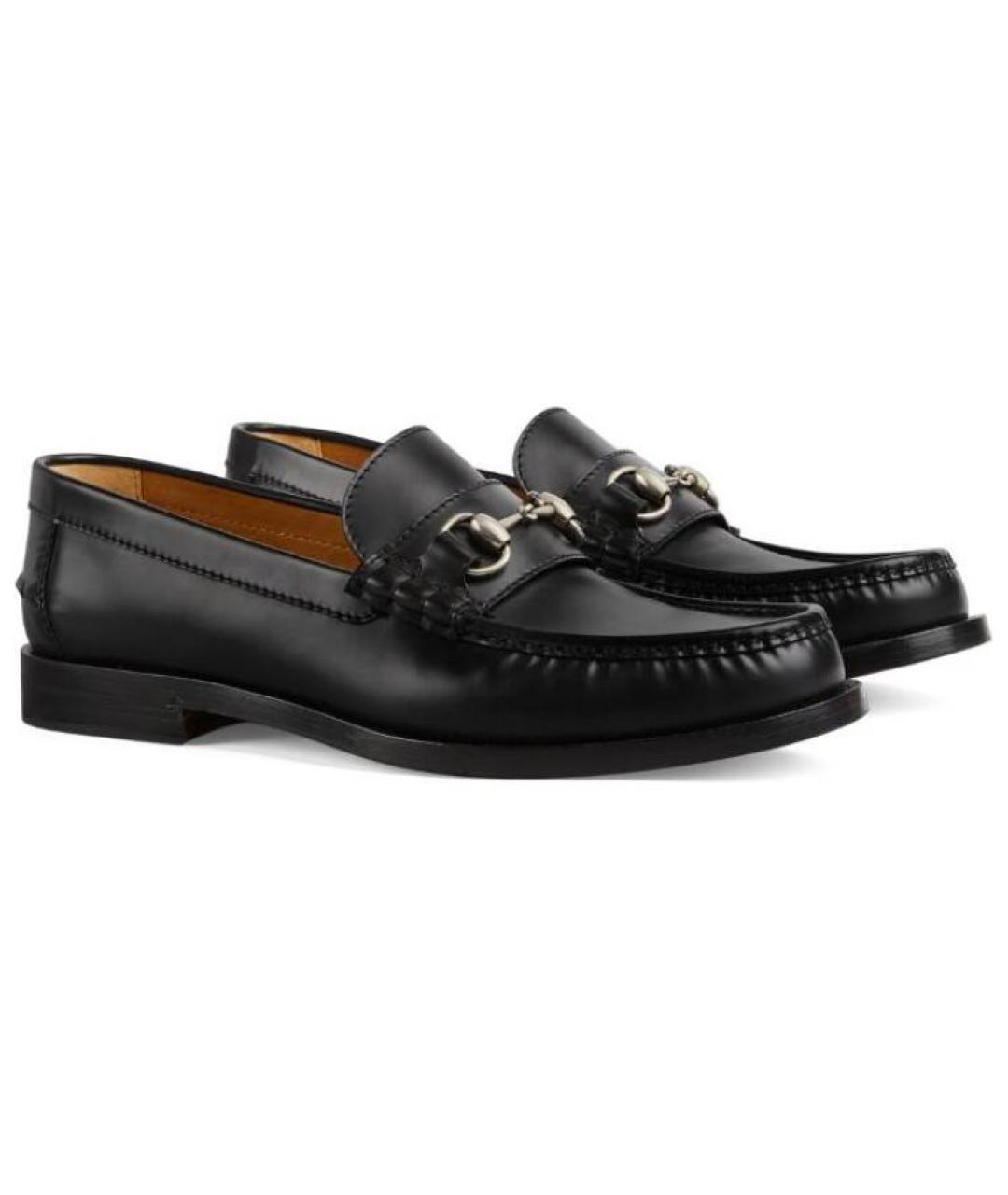 GUCCI Черные кожаные лоферы, фото 3