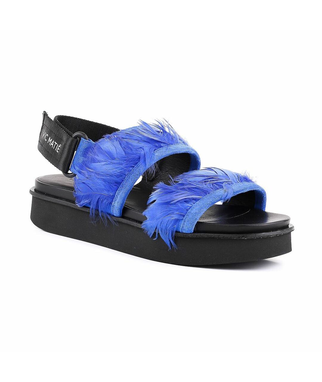 VIC MATIE Синие текстильные сандалии, фото 1