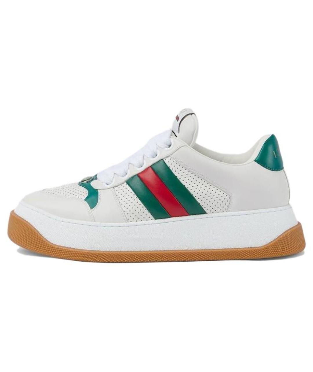 GUCCI Белые низкие кроссовки / кеды, фото 2