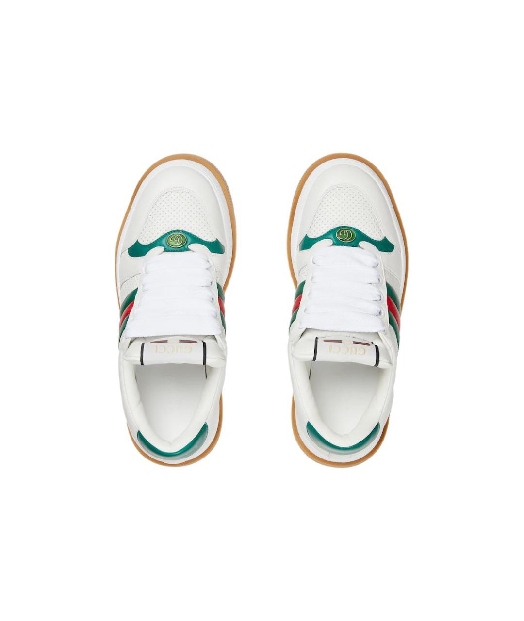 GUCCI Белые низкие кроссовки / кеды, фото 4