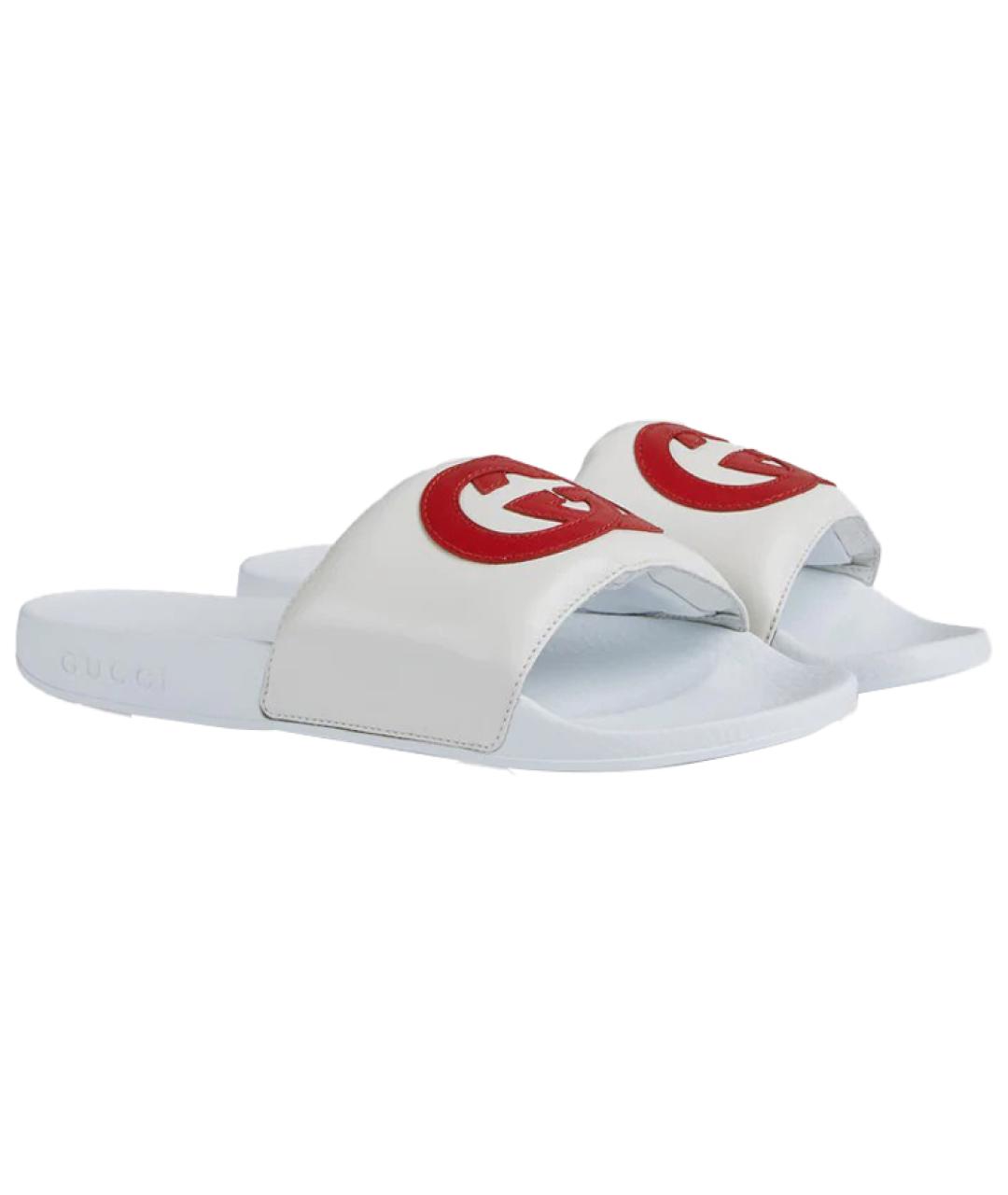 GUCCI Белые шлепанцы, фото 2