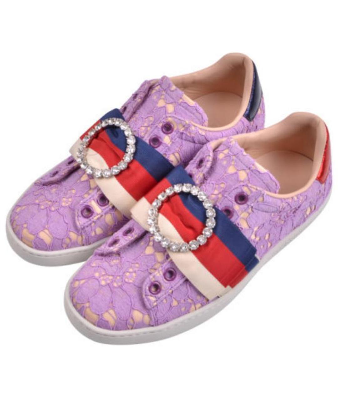 GUCCI Фиолетовые кеды, фото 4