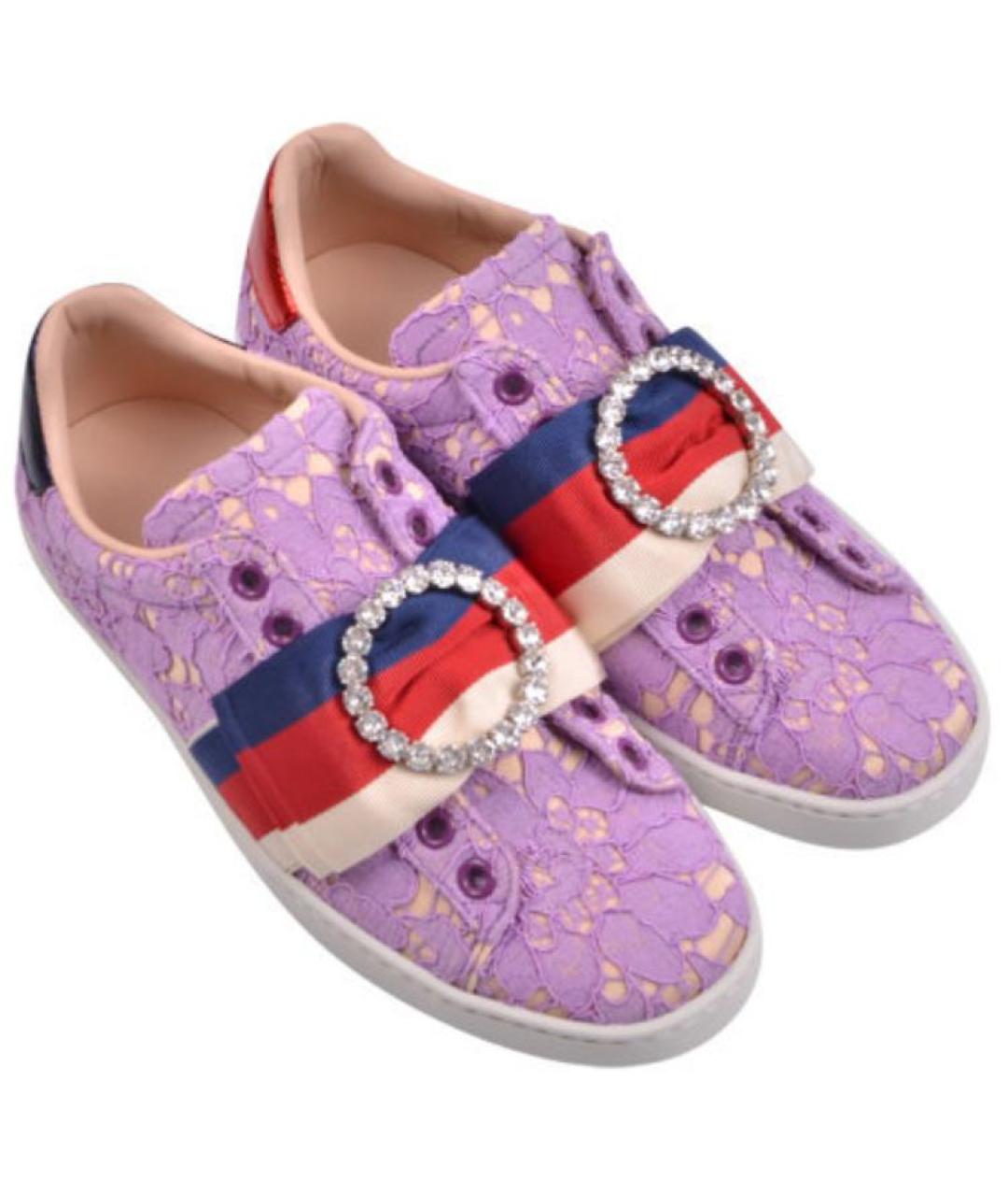 GUCCI Фиолетовые кеды, фото 3
