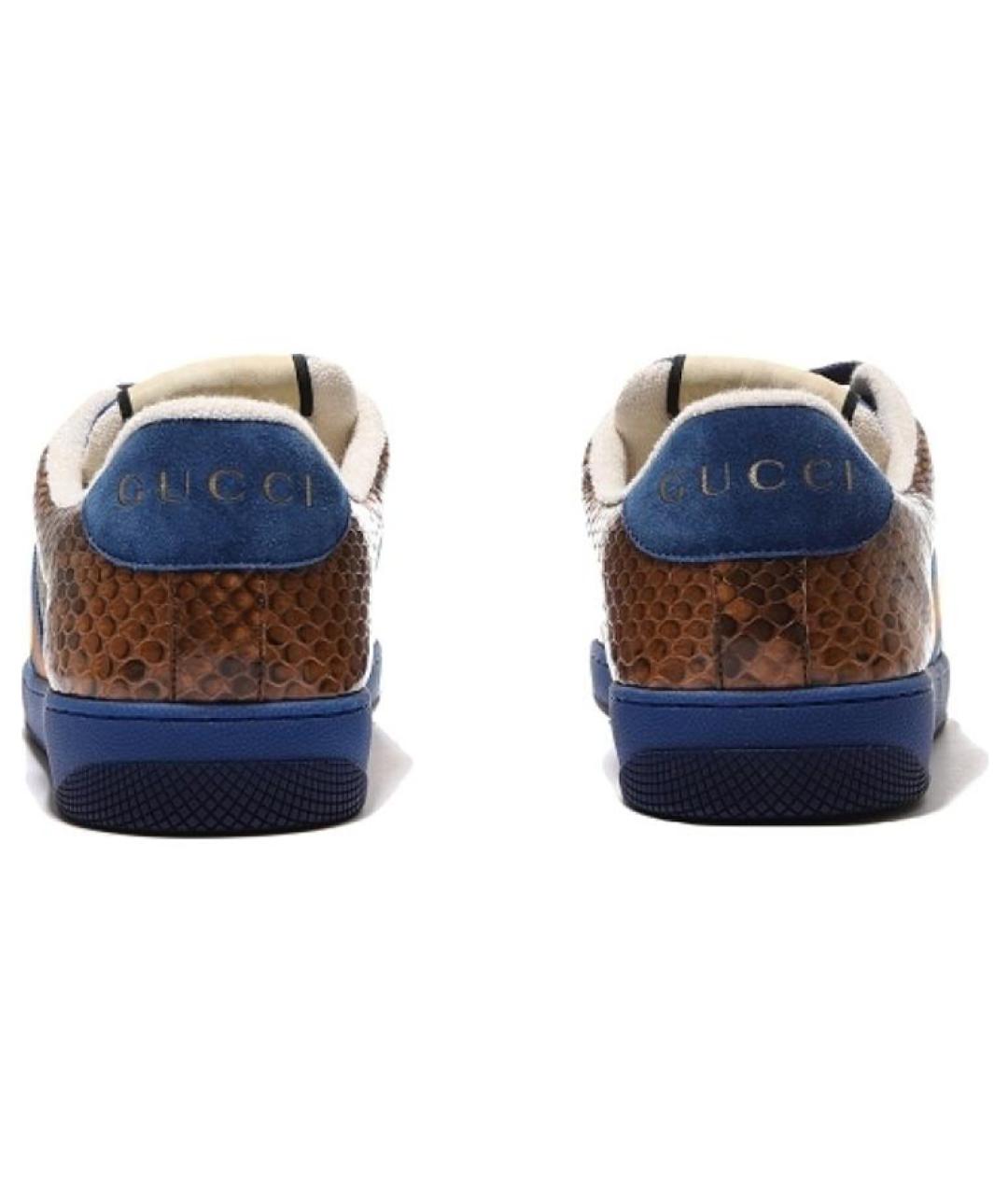 GUCCI Коричневые низкие кроссовки / кеды, фото 5