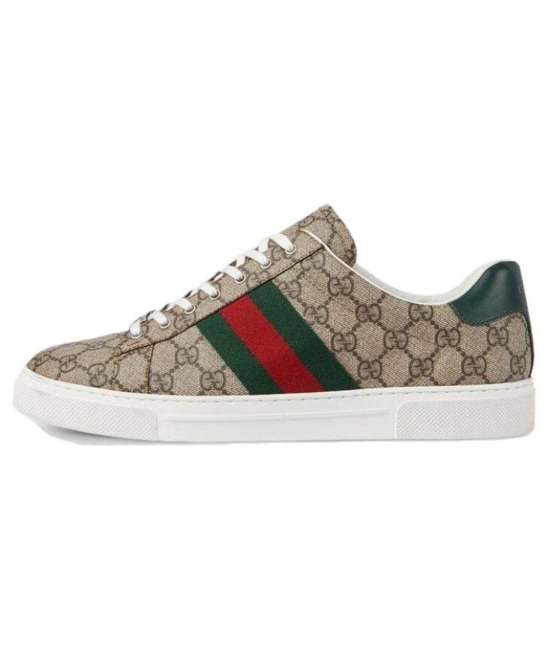 GUCCI Бежевые низкие кроссовки / кеды, фото 2