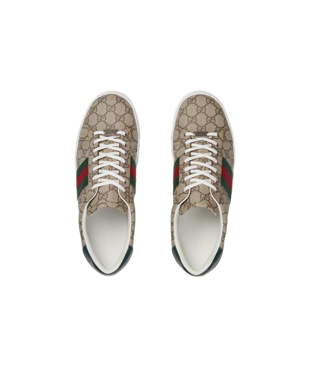 GUCCI Бежевые низкие кроссовки / кеды, фото 4