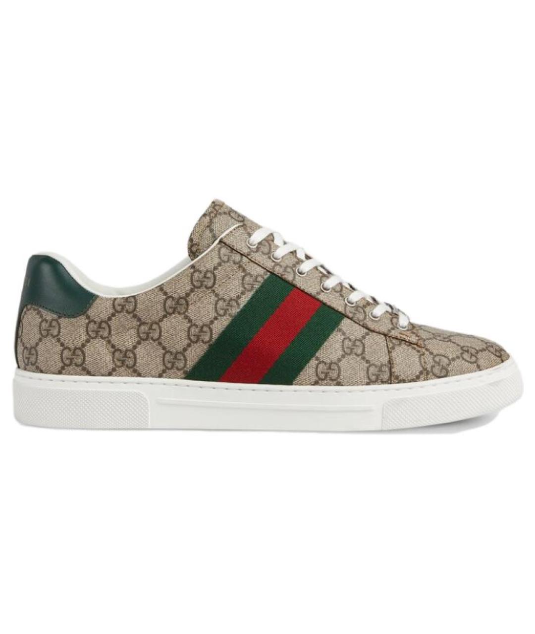 GUCCI Бежевые низкие кроссовки / кеды, фото 1