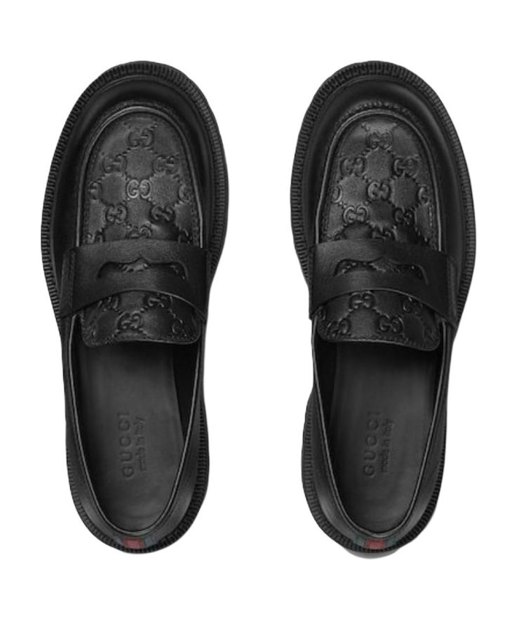 GUCCI Черные кожаные лоферы, фото 4