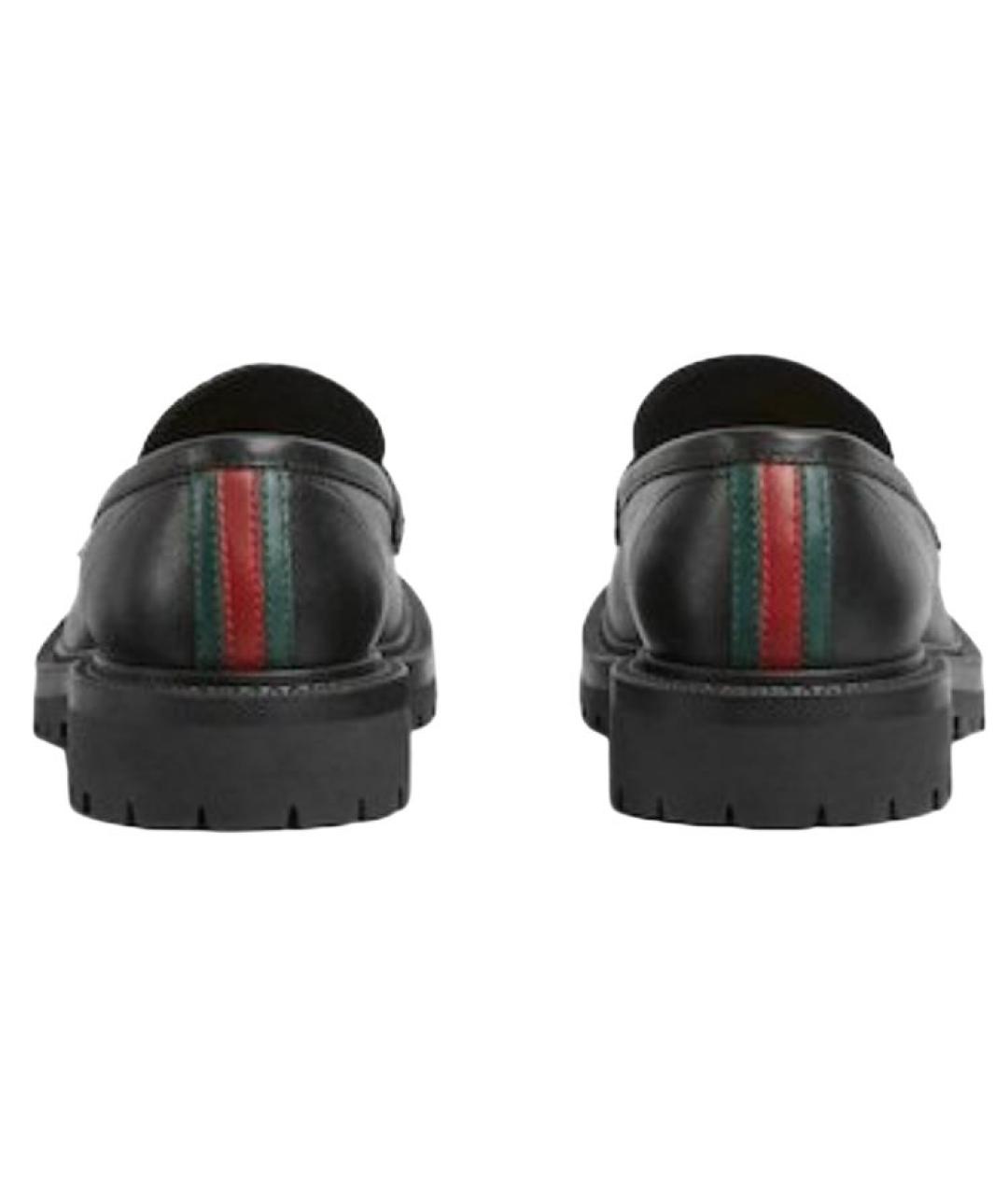 GUCCI Черные кожаные лоферы, фото 5
