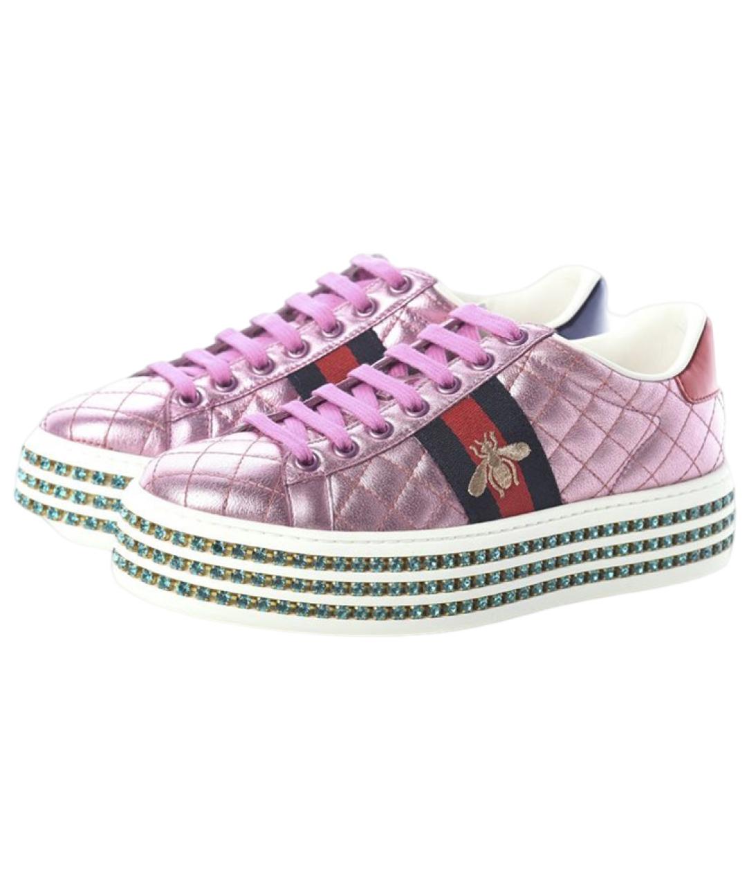 GUCCI Розовые кроссовки, фото 2