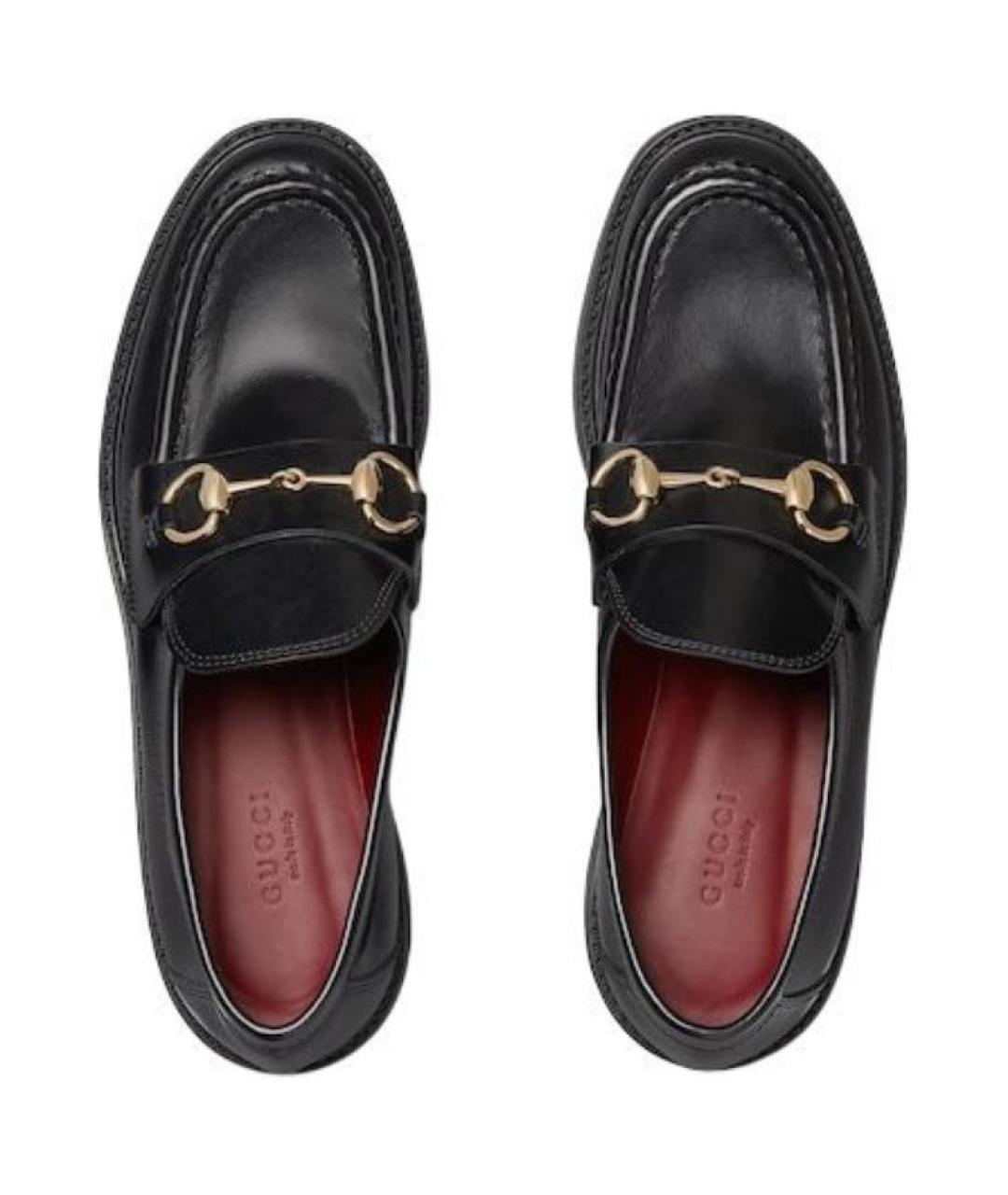 GUCCI Черные кожаные лоферы, фото 4