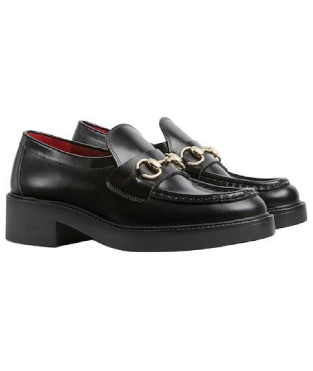 GUCCI Черные кожаные лоферы, фото 3