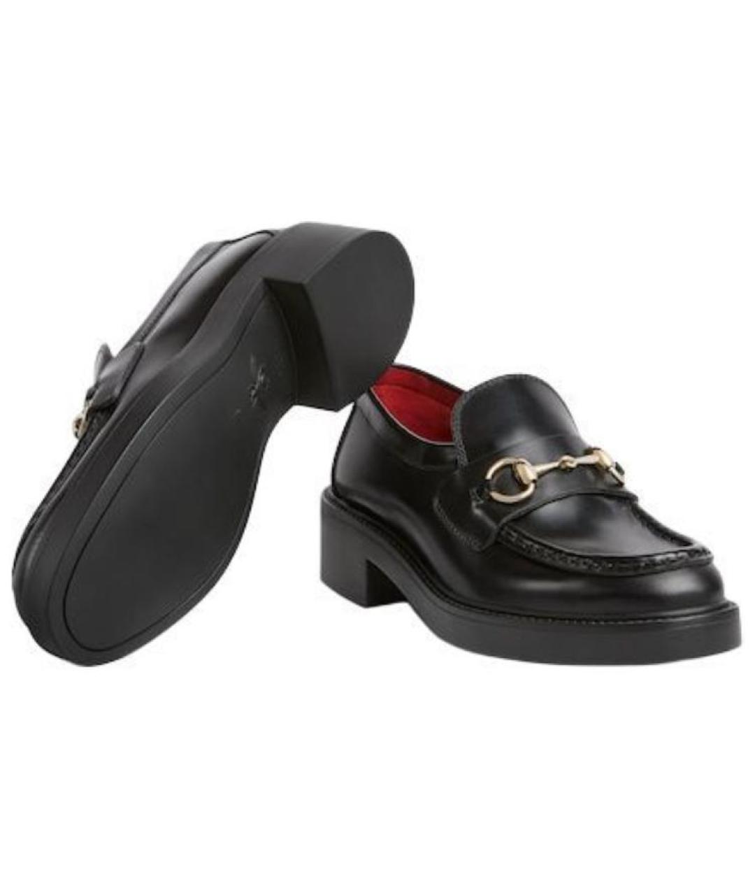 GUCCI Черные кожаные лоферы, фото 6